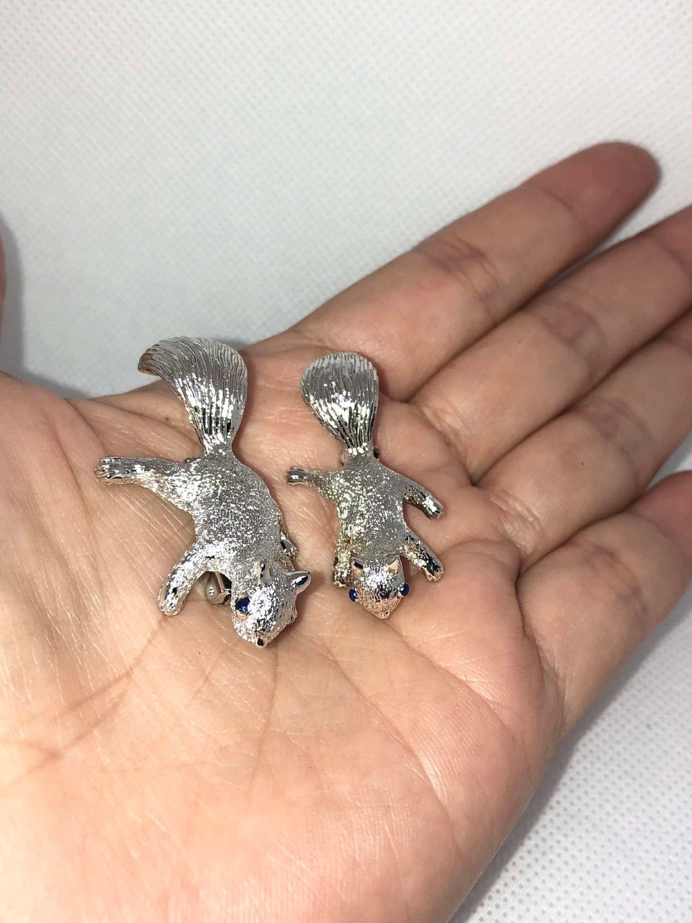 Vintage Silver Squirrel Pins